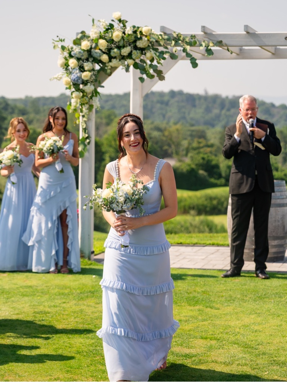 Revelry Powder Blue Ruffle-Tier Maxi Dress